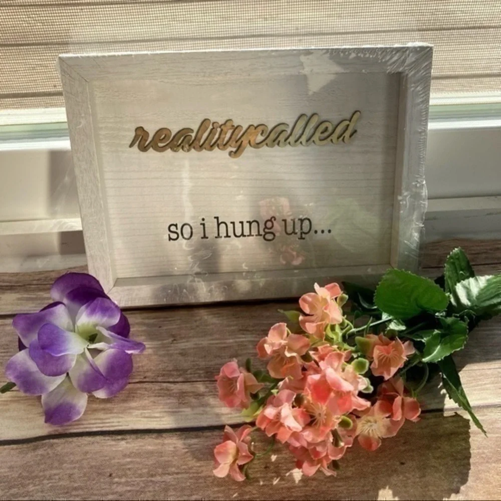 💋 Home accent reality called picture frame wall art faux wood humor